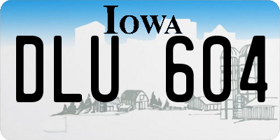 IA license plate DLU604