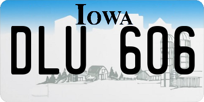 IA license plate DLU606