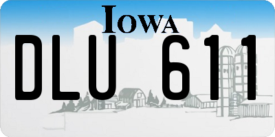 IA license plate DLU611