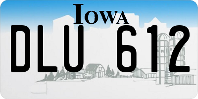 IA license plate DLU612
