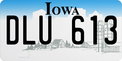 IA license plate DLU613