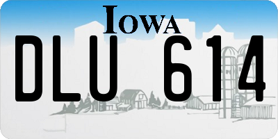 IA license plate DLU614