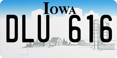 IA license plate DLU616