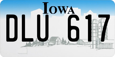 IA license plate DLU617