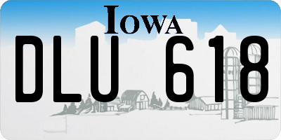 IA license plate DLU618