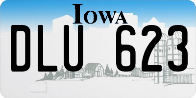 IA license plate DLU623