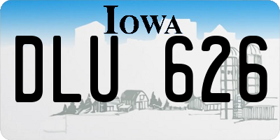 IA license plate DLU626