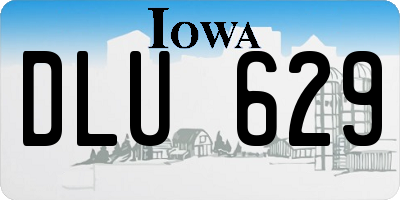 IA license plate DLU629