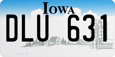 IA license plate DLU631