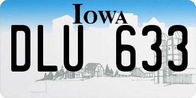 IA license plate DLU633