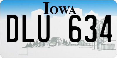 IA license plate DLU634