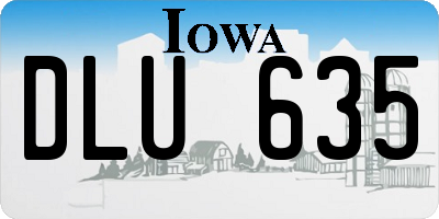 IA license plate DLU635
