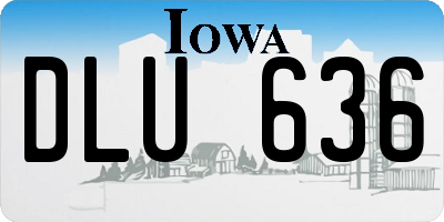 IA license plate DLU636