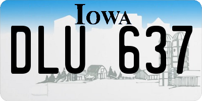 IA license plate DLU637