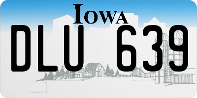 IA license plate DLU639