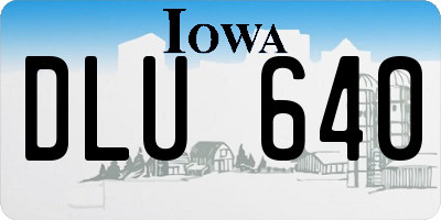 IA license plate DLU640
