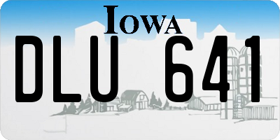 IA license plate DLU641