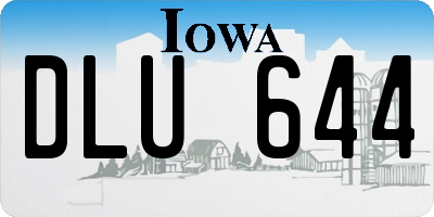 IA license plate DLU644