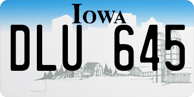 IA license plate DLU645