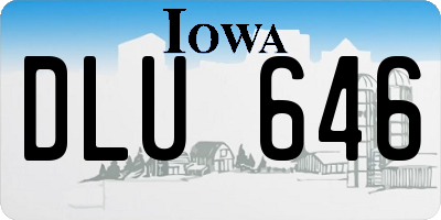 IA license plate DLU646