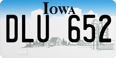 IA license plate DLU652