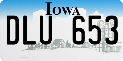 IA license plate DLU653