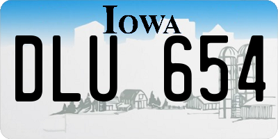 IA license plate DLU654