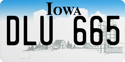 IA license plate DLU665