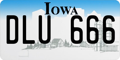 IA license plate DLU666