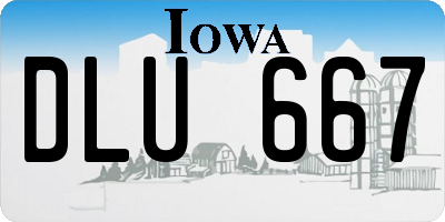IA license plate DLU667