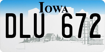 IA license plate DLU672