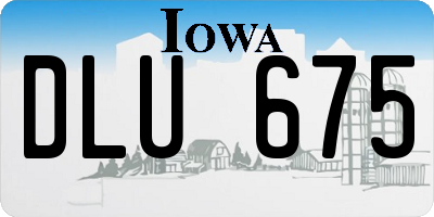 IA license plate DLU675