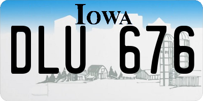 IA license plate DLU676