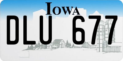 IA license plate DLU677