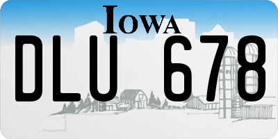 IA license plate DLU678