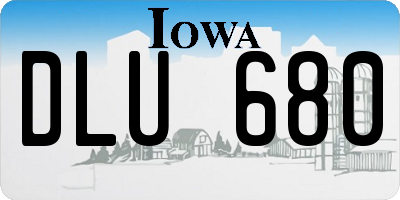 IA license plate DLU680