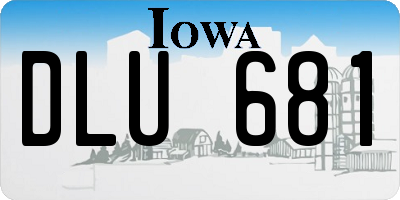 IA license plate DLU681