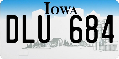 IA license plate DLU684