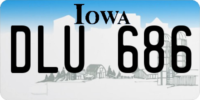IA license plate DLU686