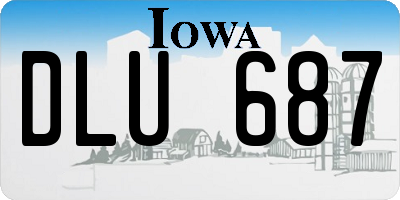 IA license plate DLU687
