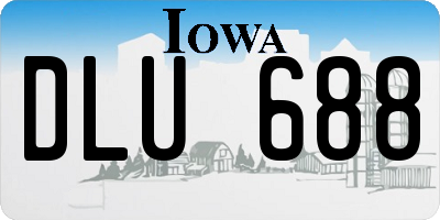 IA license plate DLU688