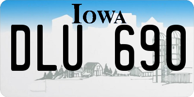 IA license plate DLU690