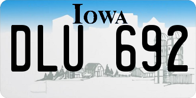 IA license plate DLU692