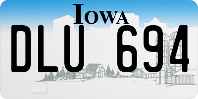 IA license plate DLU694