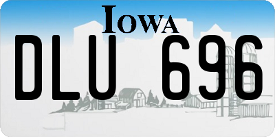 IA license plate DLU696