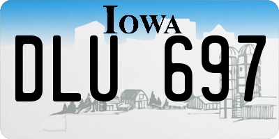 IA license plate DLU697