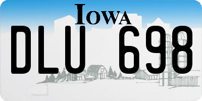 IA license plate DLU698