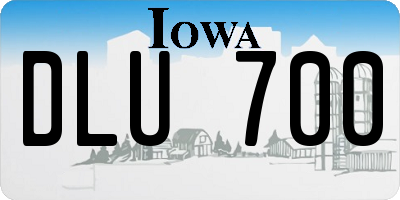 IA license plate DLU700