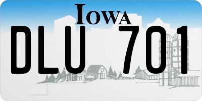 IA license plate DLU701