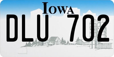 IA license plate DLU702